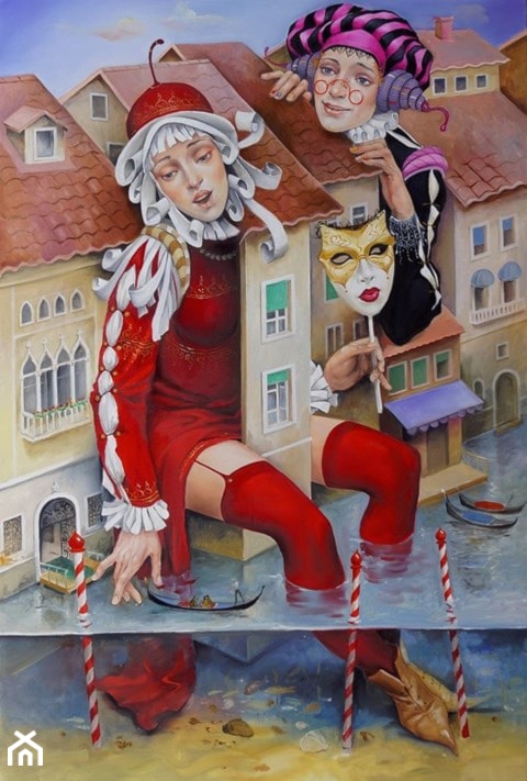 Andrejus Kovelinas - Venecianos - obrazy olejne - zdjęcie od Art in House Gallery Online