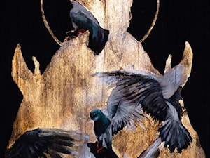 Borys Fiodorowicz - Modlitwa do ptaszków - obrazy malowane na drewnie - zdjęcie od Art in House Gallery Online