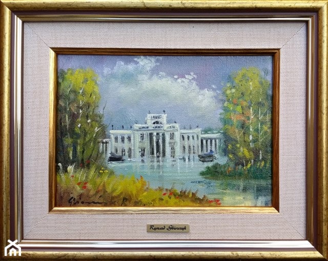 Ryszard Gbiorczyk - Łazienki Królewskie - sobrazy olejne na płótnie - zdjęcie od Art in House Gallery Online