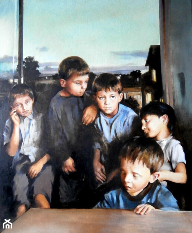 Jan Dubrowin - Dobranocka - obrazy malowane na płótnie - zdjęcie od Art in House Gallery Online