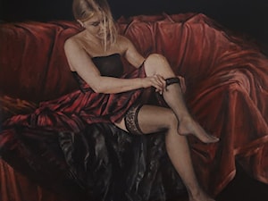 Alina Sibera - Przed balem - obrazy olejne - zdjęcie od Art in House Gallery Online