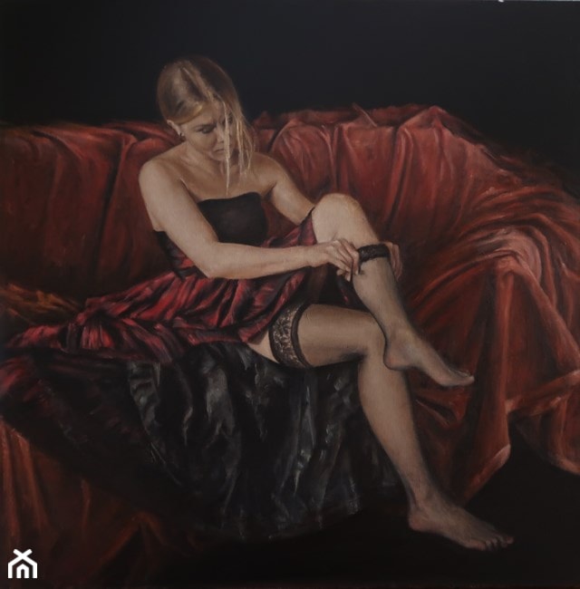 Alina Sibera - Przed balem - obrazy olejne - zdjęcie od Art in House Gallery Online