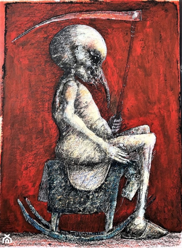 Piotr Kamieniarz - Jeździec apokalipsy - Rysunki I Obrazy Malowane - zdjęcie od Art in House Gallery Online