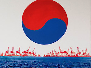 Michał Mroczka - Port koreański - obrazy malowane na płótnie - zdjęcie od Art in House Gallery Online