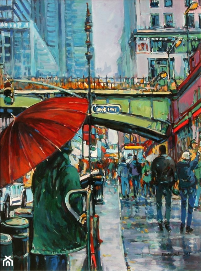 Piotr Rembieliński - Nowy Jork, The Village - obrazy malowane na płótnie - zdjęcie od Art in House Gallery Online