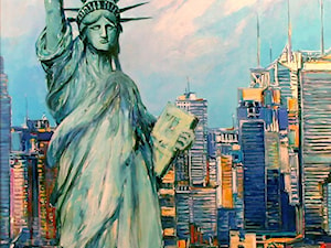 Piotr Rembieliński - Nowy Jork, Statua Wolności - obrazy malowane na płótnie - zdjęcie od Art in House Gallery Online