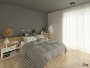 Minimalistyczna sypialnia - zdjęcie od Marcelina Janiec Pracownia Projektowa