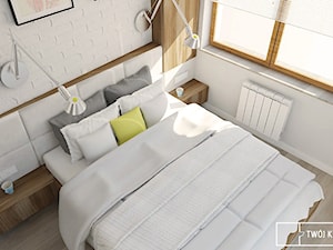 mieszkanie Wilanów - Mała biała sypialnia, styl nowoczesny - zdjęcie od Twój Kwadrat