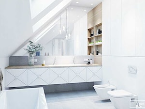 Na poddaszu łazienka, styl nowoczesny - zdjęcie od Twój Kwadrat
