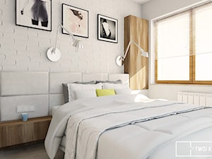 mieszkanie Wilanów - Średnia biała sypialnia, styl nowoczesny - zdjęcie od Twój Kwadrat