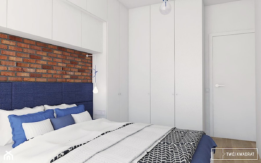 mieszkanie w Warszawie - Mała biała sypialnia, styl nowoczesny - zdjęcie od Twój Kwadrat