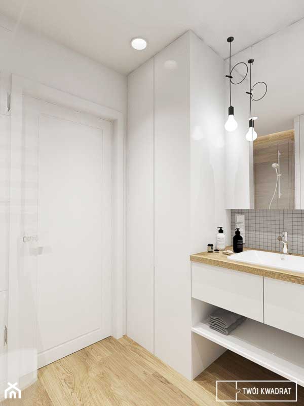 mieszkanie w Warszawie - Średnia na poddaszu bez okna łazienka, styl nowoczesny - zdjęcie od Twój Kwadrat