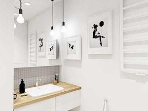 mieszkanie w Warszawie - Mała na poddaszu bez okna łazienka, styl skandynawski - zdjęcie od Twój Kwadrat