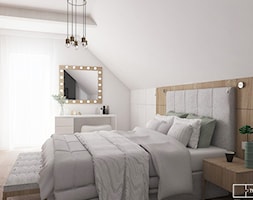 dom pod Warszawą - Średnia biała sypialnia na poddaszu, styl nowoczesny - zdjęcie od Twój Kwadrat - Homebook
