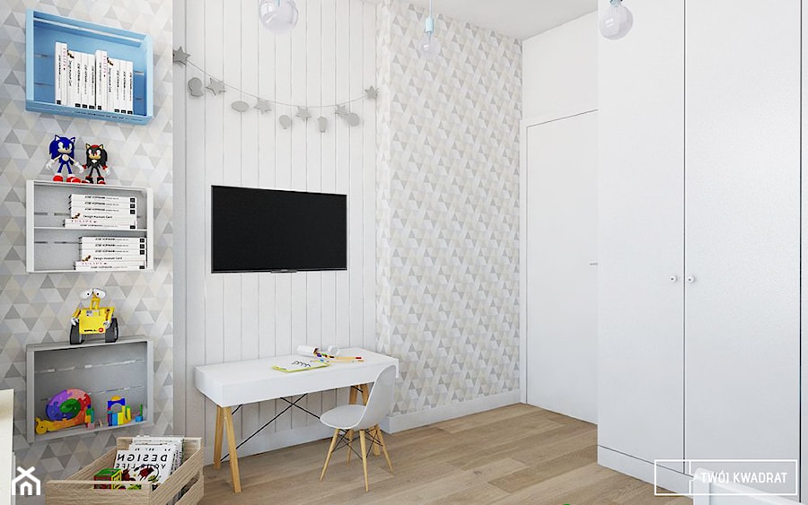 mieszkanie w Warszawie - Średni biały pokój dziecka dla dziecka dla chłopca, styl nowoczesny - zdjęcie od Twój Kwadrat