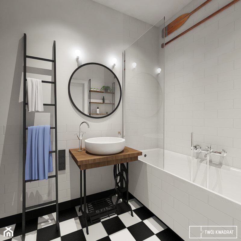 łazienka - Średnia bez okna łazienka, styl vintage - zdjęcie od Twój Kwadrat