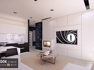 Salon z kuchnią - zdjęcie od WidokStudio we create 3d world