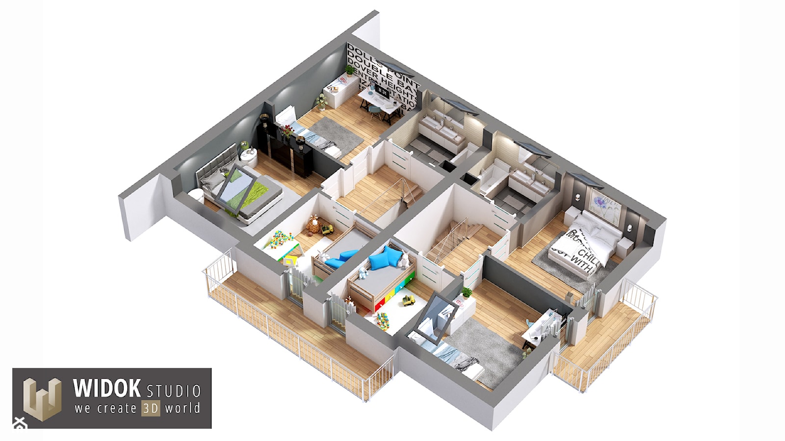 Mieszkanie w przekroju - zdjęcie od WidokStudio we create 3d world - Homebook