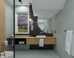 Łazienka z betonowymi płytkami - zdjęcie od APE wnętrza - Homebook