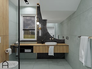 Łazienka z betonowymi płytkami - zdjęcie od APE wnętrza
