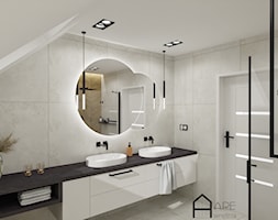 Łazienka w jasno-szarych płykach - zdjęcie od APE wnętrza - Homebook