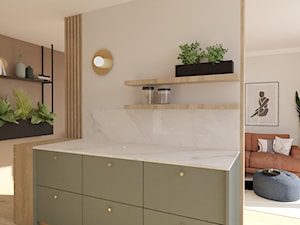 Mieszkanie 80m2 - Kuchnia, styl nowoczesny - zdjęcie od morze projekt
