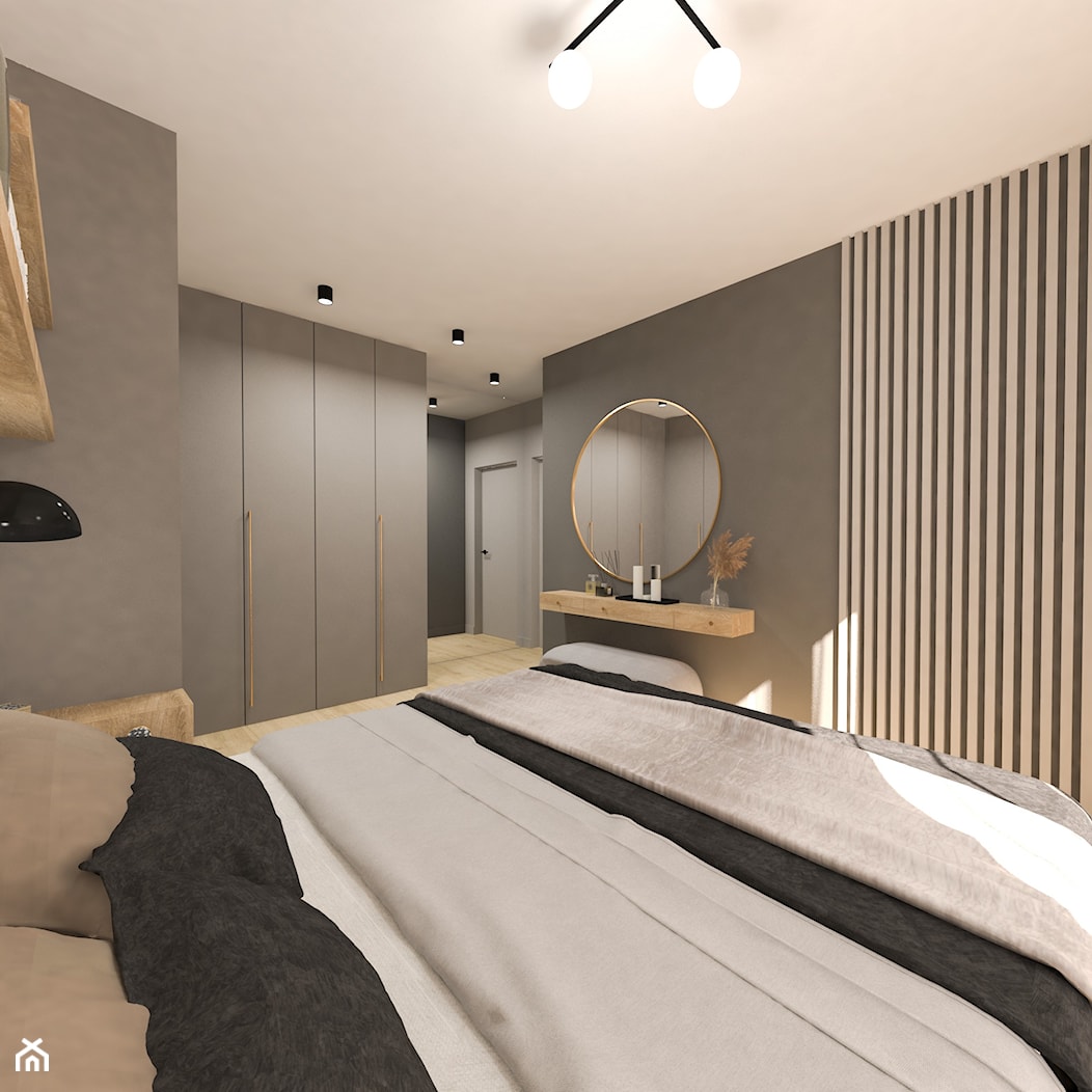 Mieszkanie 80m2 - Sypialnia, styl nowoczesny - zdjęcie od morze projekt - Homebook