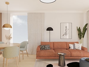 Mieszkanie 80m2 - Salon, styl nowoczesny - zdjęcie od morze projekt