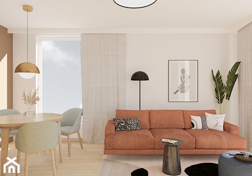 Mieszkanie 80m2 - Salon, styl nowoczesny - zdjęcie od morze projekt