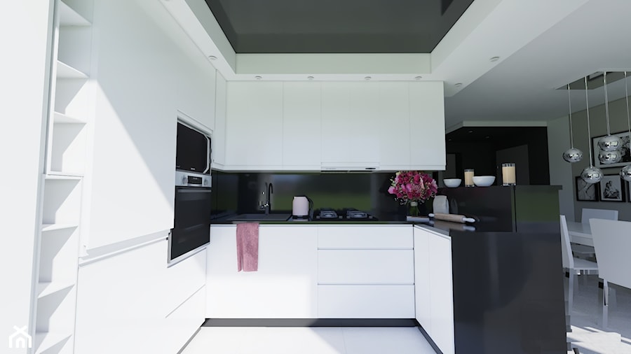 Mieszkanie glamour\nowoczesne - Kuchnia, styl glamour - zdjęcie od Projektowanie wnętrz Fortuna Dizajn