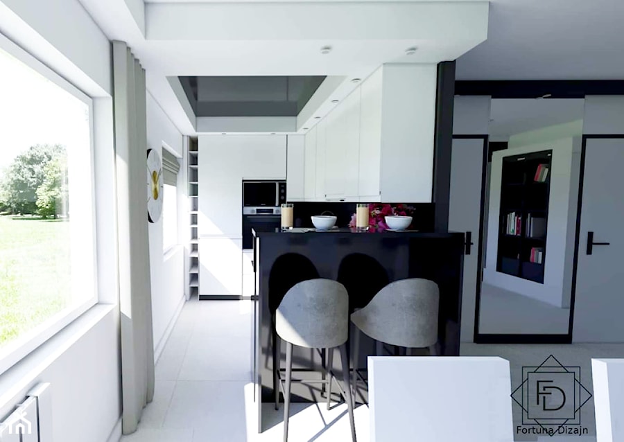 Mieszkanie glamour\nowoczesne - Kuchnia, styl nowoczesny - zdjęcie od Projektowanie wnętrz Fortuna Dizajn