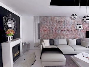 Mieszkanie glamour\nowoczesne - Salon, styl nowoczesny - zdjęcie od Projektowanie wnętrz Fortuna Dizajn