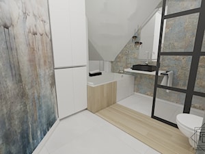 Łazienka ze skosami - zdjęcie od Projektowanie wnętrz Fortuna Dizajn
