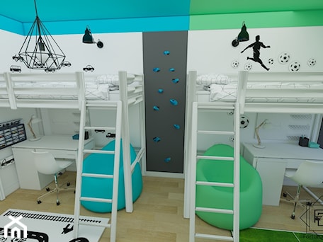 Aranżacje wnętrz - Pokój dziecka: Pokój z łóżkami pięterowymi - Projektowanie wnętrz Fortuna Dizajn. Przeglądaj, dodawaj i zapisuj najlepsze zdjęcia, pomysły i inspiracje designerskie. W bazie mamy już prawie milion fotografii!