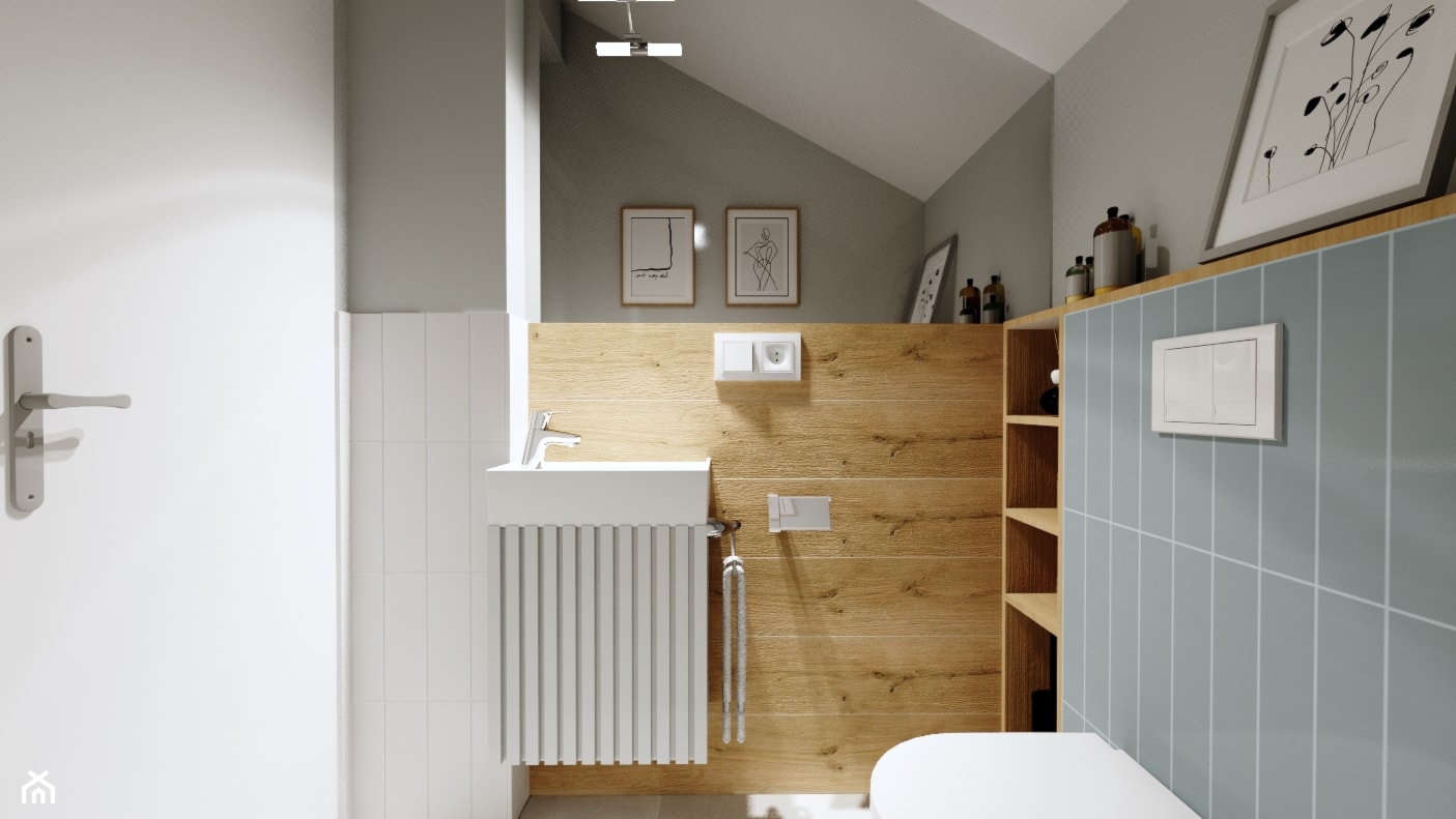 Mała łazienka - WC - Łazienka, styl skandynawski - zdjęcie od NOVO Projekt - Homebook