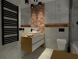 Łazienka w domu jednorodzinnym - Średnia bez okna z punktowym oświetleniem łazienka, styl nowoczesny - zdjęcie od NOVO Projekt
