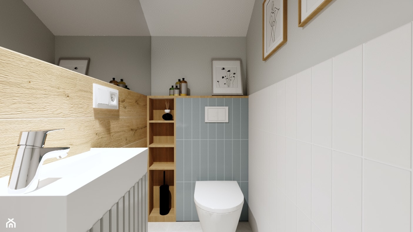 Mała łazienka - WC - Łazienka, styl skandynawski - zdjęcie od NOVO Projekt - Homebook