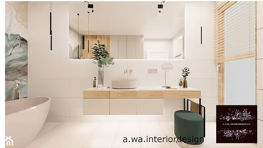 Dom w sosonowym lesie - 200m2 - Łazienka, styl nowoczesny - zdjęcie od a.wa.interiordesign