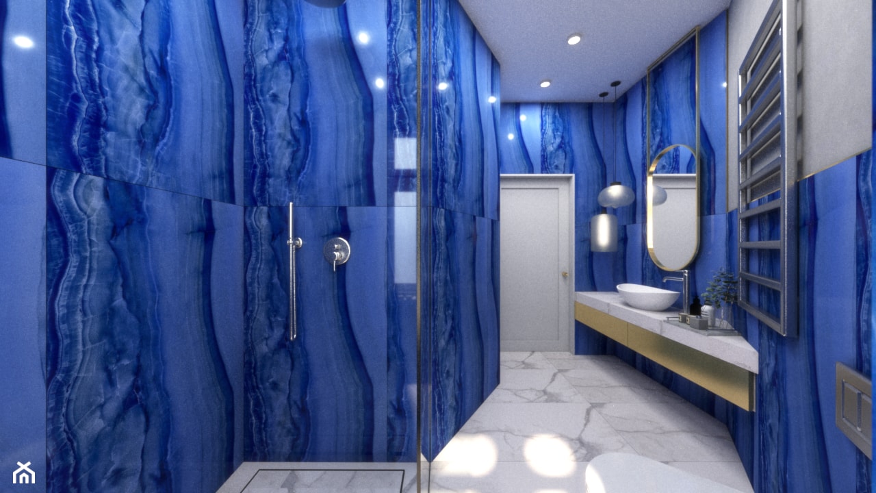 Łazienka głęboki niebieski - zdjęcie od MARCINKOWSKA - Homebook