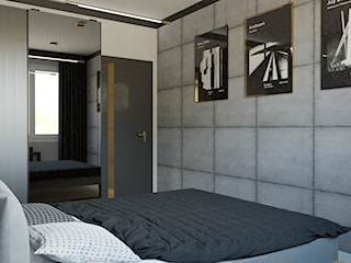 Mała sypialnia w loftowym stylu