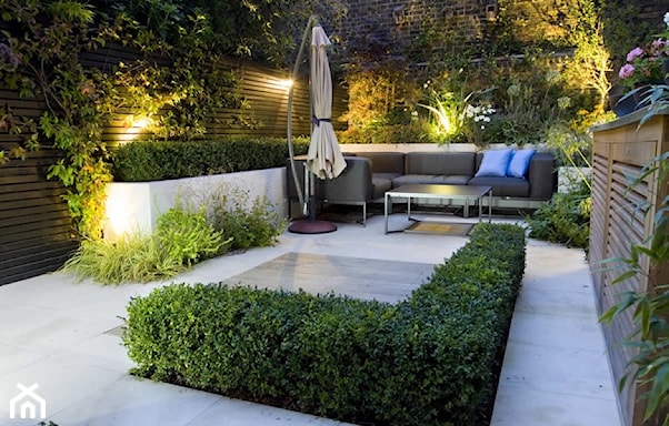 modny ogródek przydomowy w stylu minimalistycznym