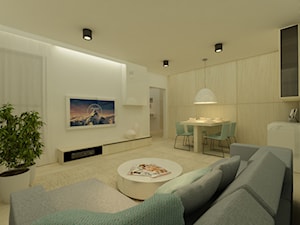 Mieszkanie na Młocinach - Salon, styl nowoczesny - zdjęcie od Katarzyna Jaskulska Projektowanie Wnętrz