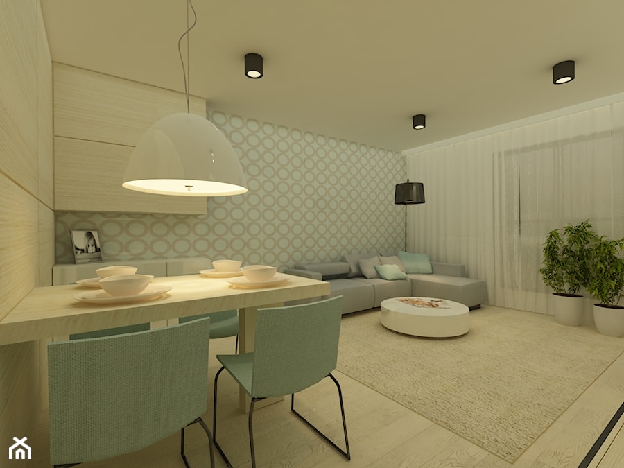 Mieszkanie na Młocinach - Salon, styl nowoczesny - zdjęcie od Katarzyna Jaskulska Projektowanie Wnętrz