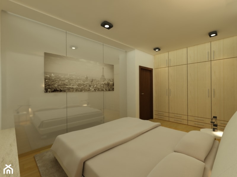 Mieszkanie na Mokotowie - Sypialnia, styl minimalistyczny - zdjęcie od Katarzyna Jaskulska Projektowanie Wnętrz