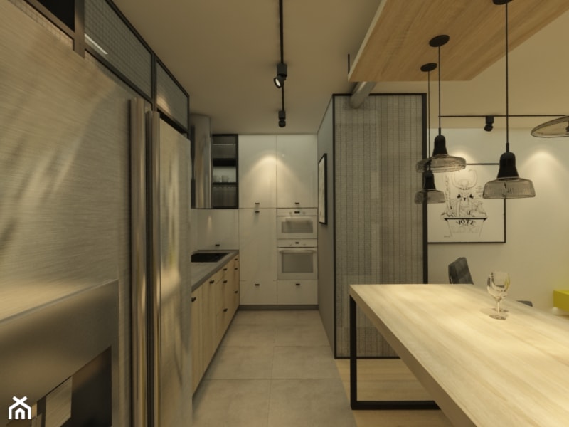 mieszkanie na Mokotowie II - Kuchnia, styl industrialny - zdjęcie od Katarzyna Jaskulska Projektowanie Wnętrz