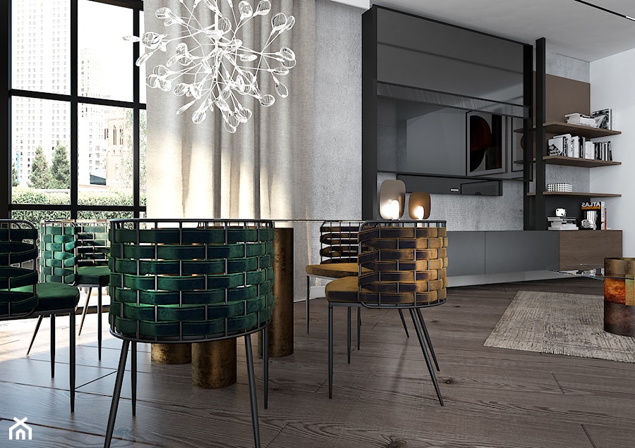 Carmel Apartment - Salon, styl nowoczesny - zdjęcie od Pracownia Projektowania Wnętrz MAGDA BRZOZOWSKA