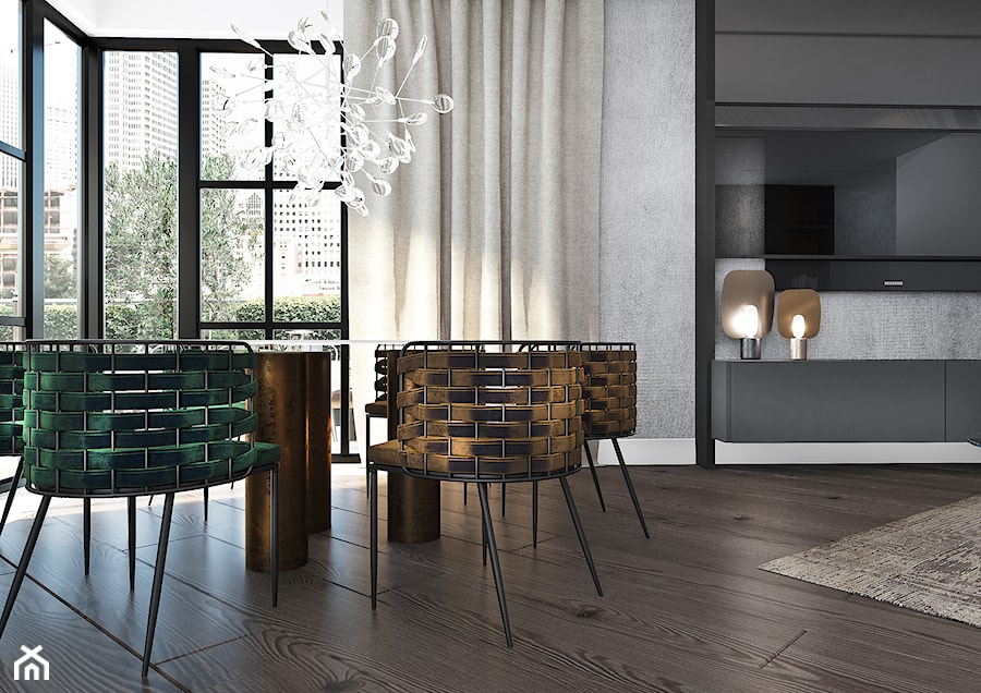 Carmel Apartment - Jadalnia, styl nowoczesny - zdjęcie od Pracownia Projektowania Wnętrz MAGDA BRZOZOWSKA