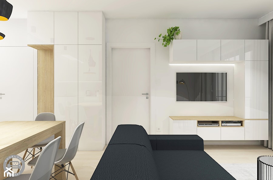 Słoneczny apartament 3 - Salon, styl nowoczesny - zdjęcie od Modelowy Projekt