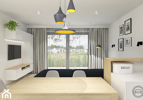 Słoneczny apartament 3 - Jadalnia, styl nowoczesny - zdjęcie od Modelowy Projekt