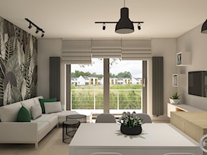 Słoneczny apartament 1 - Salon, styl skandynawski - zdjęcie od Modelowy Projekt